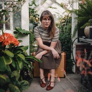 Brown Pleated Flirty Skirt